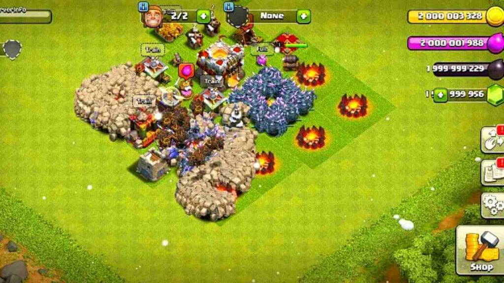 clash of clans private server unlimited troops
