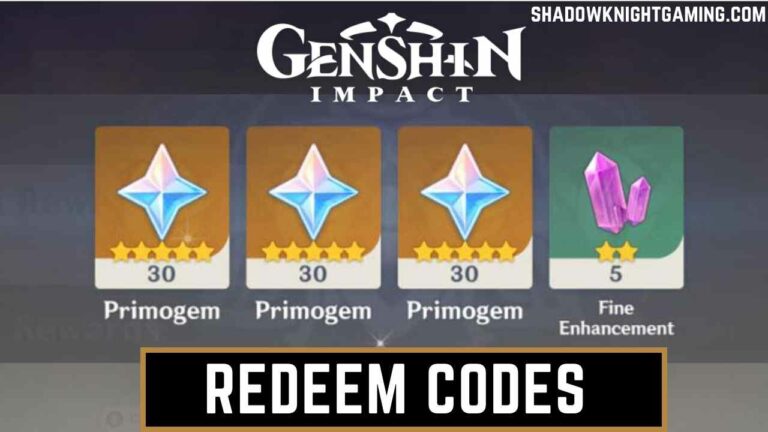 Genshin Impact Redeem Codes August 2022